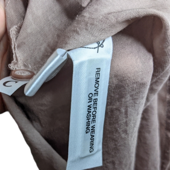 Ann Taylor LOFT Women's Taupe Ruffle Blouse 👚✨ - Picture 8 of 9